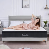 12-Inch King Hybrid Mattress with Memory Foam & Pocket Springs-Bedroom-Krewe Home Interiors