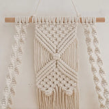 2 Tier Macrame Wall Shelf – Boho Floating Wood Design-Home decor-Krewe Home Interiors