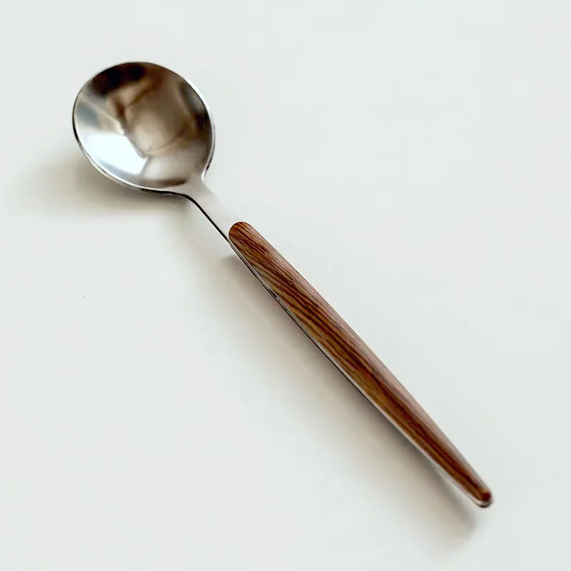 200ml Glass Coffee Mug with Wooden Tray & Spoon-kitchen-Krewe Home Interiors