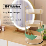 3-Tier Rotating Makeup Organizer – Clear Vanity Storage-bathroom-Krewe Home Interiors