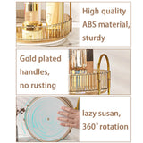 3-Tier Rotating Makeup Organizer – Clear Vanity Storage-bathroom-Krewe Home Interiors