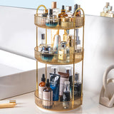 3-Tier Rotating Makeup Organizer – Clear Vanity Storage-bathroom-Krewe Home Interiors