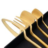 32-Piece Matte Black Cutlery Set – Service for 8-kitchen-Krewe Home Interiors