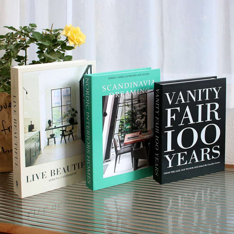 3Pcs Faux Books Set – Luxury Decorative Coffee Table Books-Home decor-Krewe Home Interiors