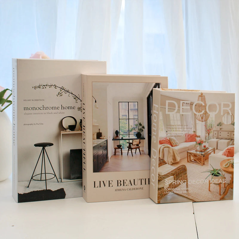 3Pcs Faux Books Set – Luxury Decorative Coffee Table Books-Home decor-Krewe Home Interiors