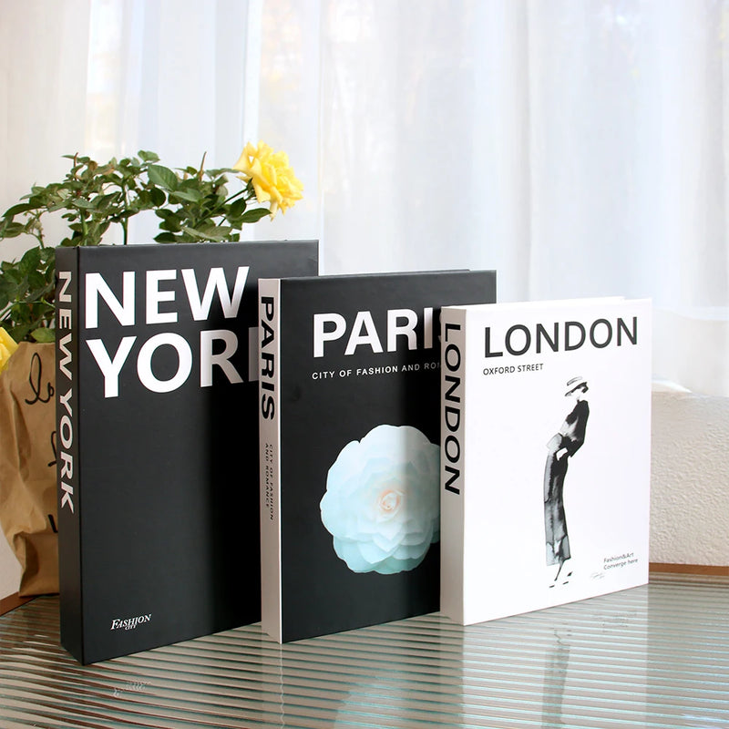 3Pcs Faux Books Set – Luxury Decorative Coffee Table Books-Home decor-Krewe Home Interiors