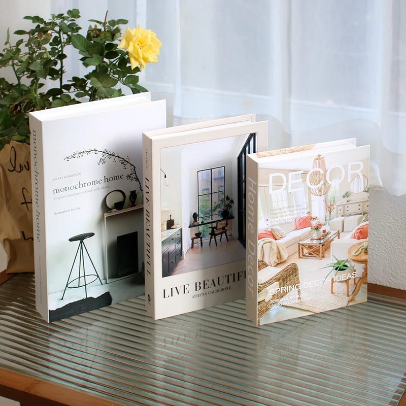 3Pcs Faux Books Set – Luxury Decorative Coffee Table Books-Home decor-Krewe Home Interiors