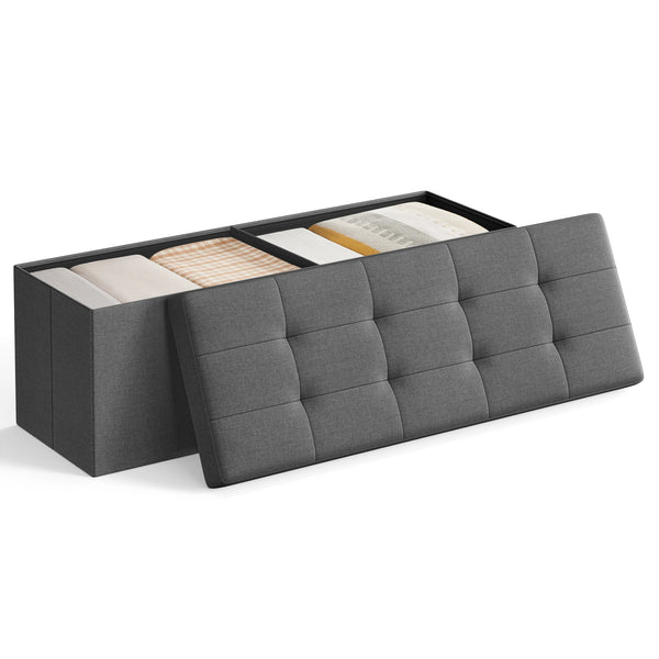 43" Folding Storage Ottoman Bench with Storage-Bedroom-Krewe Home Interiors