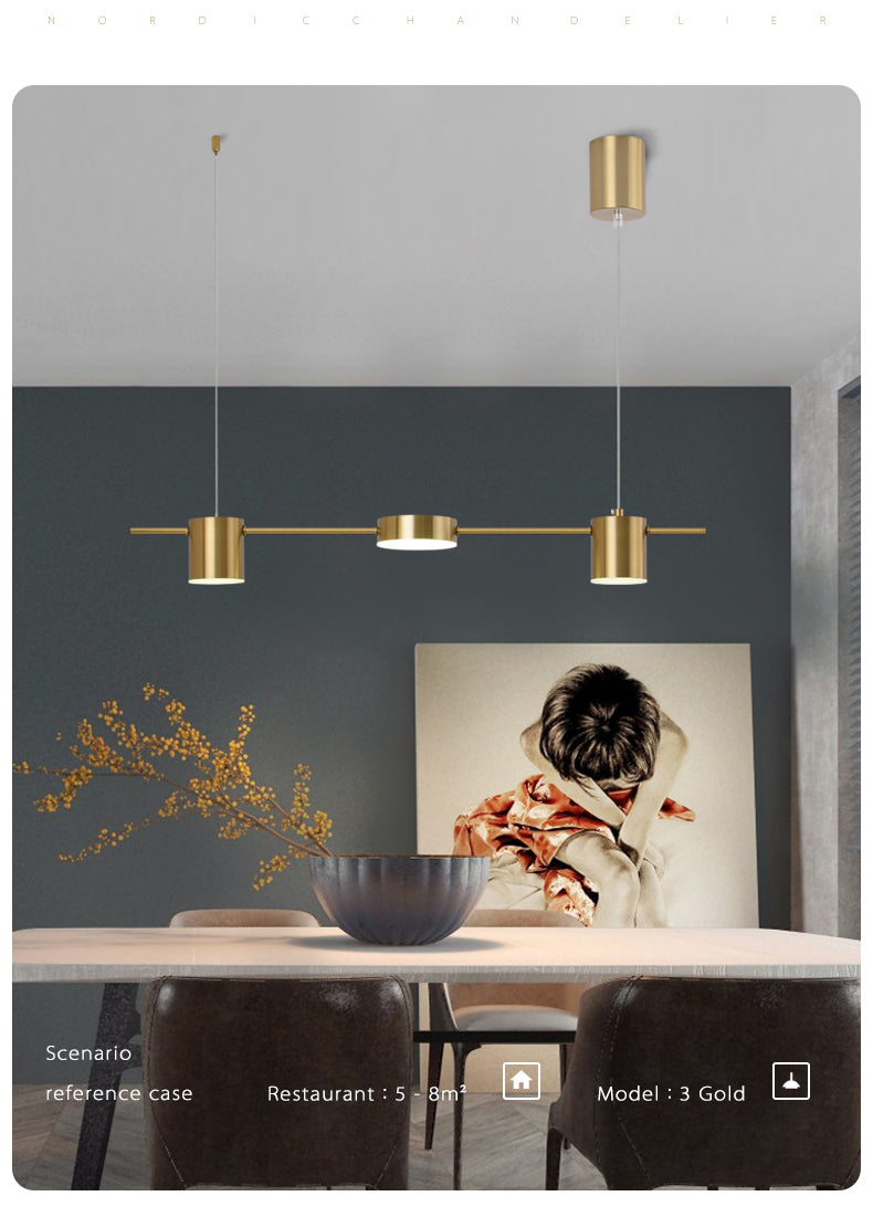 Modern LED Ceiling Chandelier for Living & Dining Rooms