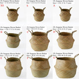 Seaweed Wicker Basket – Hanging Flower Pot & Storage Basket