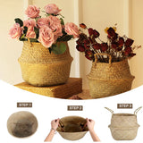 Seaweed Wicker Basket – Hanging Flower Pot & Storage Basket