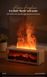 Fireplace Flame Aroma Diffuser with LED Light & Remote