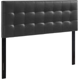 Lily Tufted Vegan Leather Queen Headboard – Adjustable Height