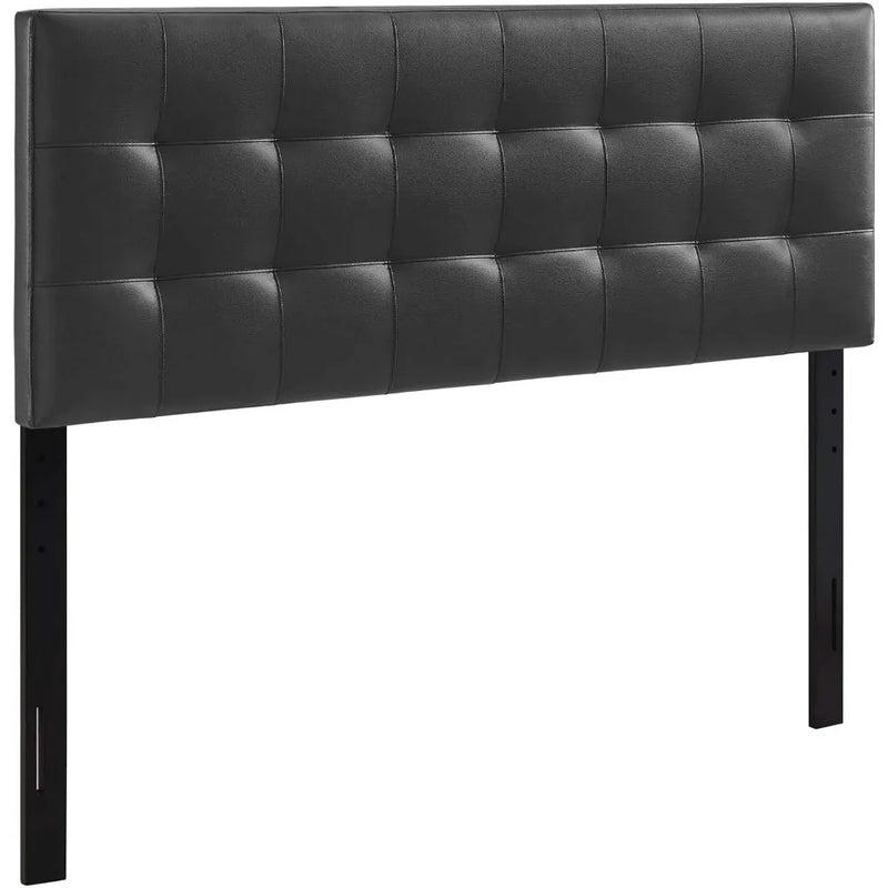 Lily Tufted Vegan Leather Queen Headboard – Adjustable Height