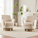Swivel Bucket Chair Set of 2 – Velvet Upholstered, 360° Rotation, Modern Accent Armchair