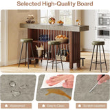 63-Inch 2-Tier Home Bar Cabinet with Footrest – Modern Pub Table