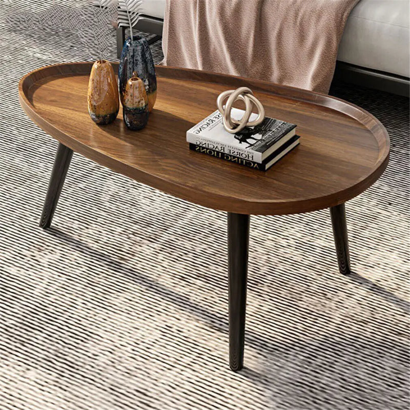 Modern 2-Piece Wooden Nesting Coffee Table Set for Living Room