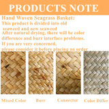 Seaweed Wicker Basket – Hanging Flower Pot & Storage Basket