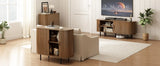 40" Modern Sideboard Buffet Cabinet with Sliding Door & Adjustable Shelf