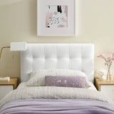 Lily Tufted Vegan Leather Queen Headboard – Adjustable Height