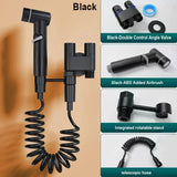 Wall-Mounted Toilet Bidet Sprayer with Double Outlet Angle Valve