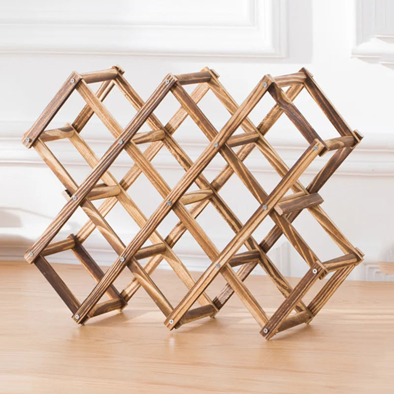 Wooden Wine Rack - Eco-Friendly Pine Wine Holder & Display Stand