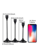 3Pcs European Style Metal Candle Holders – Wedding & Home Décor
