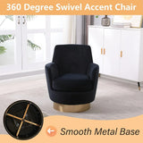 Swivel Bucket Chair Set of 2 – Velvet Upholstered, 360° Rotation, Modern Accent Armchair