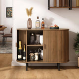 40" Modern Sideboard Buffet Cabinet with Sliding Door & Adjustable Shelf