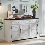 66" Large Buffet Sideboard Cabinet with 4 Doors and 3 Drawers, Buffet Table Coffee Bar Wine Bar Storage Cabinet