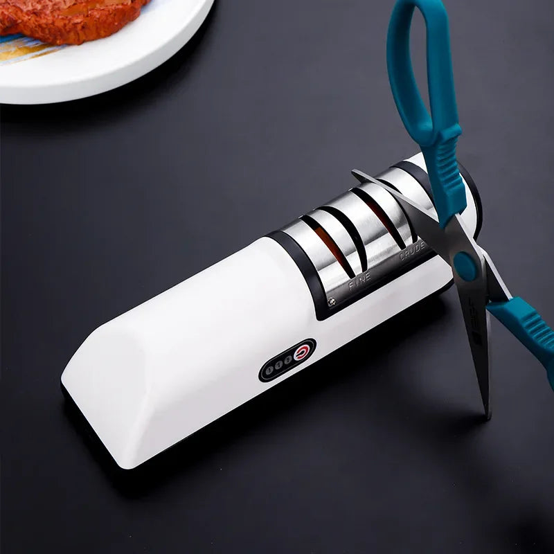 Electric Multifunctional Knife Sharpener – Stainless Steel Tool