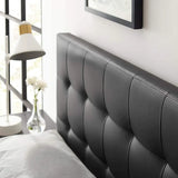Lily Tufted Vegan Leather Queen Headboard – Adjustable Height