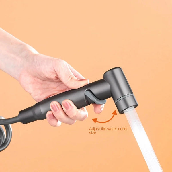 Wall-Mounted Toilet Bidet Sprayer with Double Outlet Angle Valve