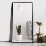 Krewe Home Interiors Full Length Mirror 65" x 24", Floor Standing Black Metal Frame