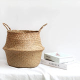 Seaweed Wicker Basket – Hanging Flower Pot & Storage Basket