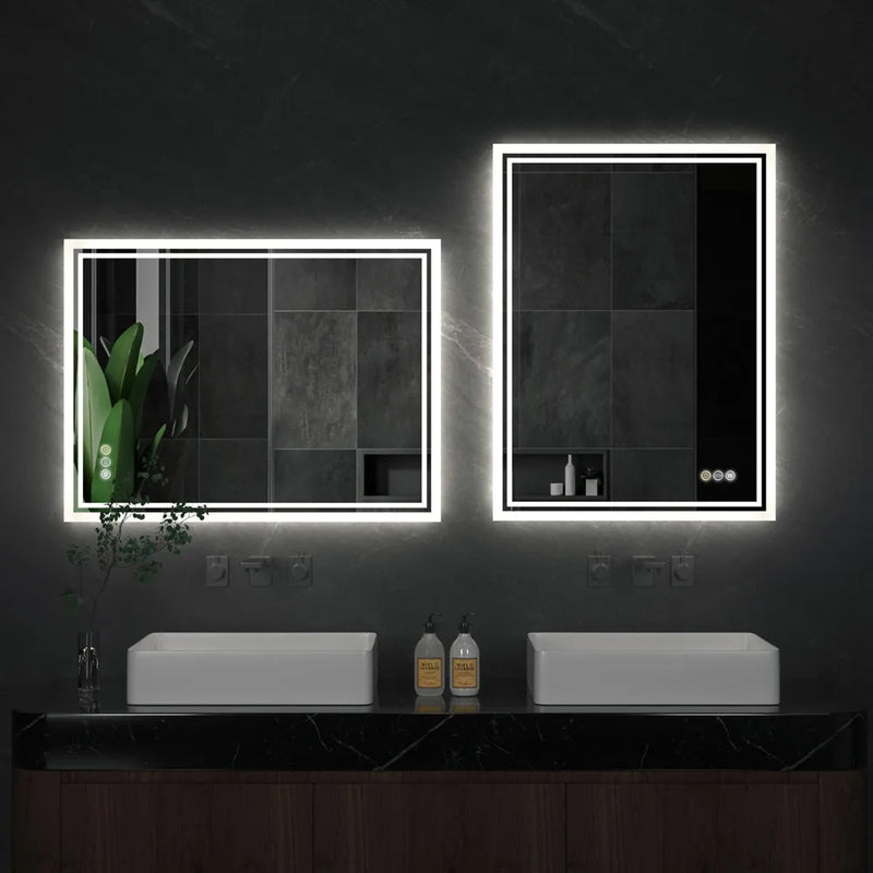 Luxury LED Backlit Bathroom Mirror – Dimmable & Anti-Fog Mirror