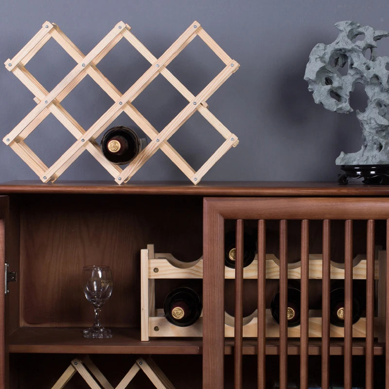 Wooden Wine Rack - Eco-Friendly Pine Wine Holder & Display Stand