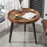 Modern 2-Piece Wooden Nesting Coffee Table Set for Living Room