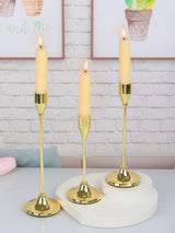 3Pcs European Style Metal Candle Holders – Wedding & Home Décor