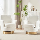 Swivel Bucket Chair Set of 2 – Velvet Upholstered, 360° Rotation, Modern Accent Armchair