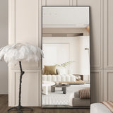 Krewe Home Interiors Full Length Mirror 65" x 24", Floor Standing Black Metal Frame