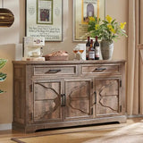 66" Large Buffet Sideboard Cabinet with 4 Doors and 3 Drawers, Buffet Table Coffee Bar Wine Bar Storage Cabinet