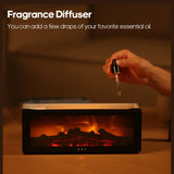 Fireplace Flame Aroma Diffuser with LED Light & Remote