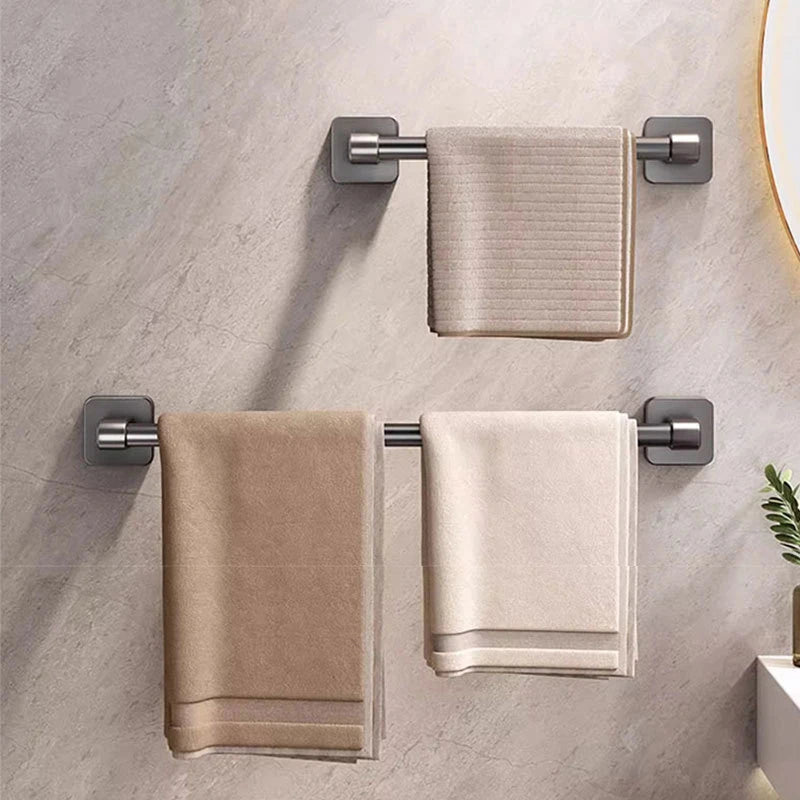 Wall-Mounted Towel Holder – Adhesive No Drill Towel Shelf for Bathroom