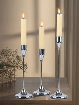3Pcs European Style Metal Candle Holders – Wedding & Home Décor