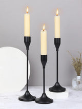 3Pcs European Style Metal Candle Holders – Wedding & Home Décor