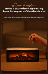 Fireplace Flame Aroma Diffuser with LED Light & Remote