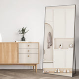 Krewe Home Interiors Full Length Mirror 65" x 24", Floor Standing Black Metal Frame
