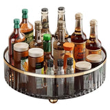 Round Rotating Plastic Bin for Kitchen & Pantry – Clear Storage Organizer