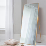 Krewe Home Interiors Full Length Mirror 65" x 24", Floor Standing Black Metal Frame